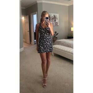 Black and White Floral Two-Piece Set